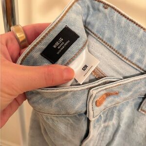 Express Sky Blue Wide Leg Jeans